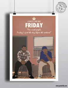 FRIDAY - Minimalist Movie Poster, Minimal Film Posteritty Art Print Ice Cube - Picture 1 of 2