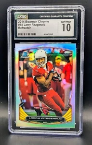Larry Fitzgerald Refractor - 2014 Bowman Chrome - Graded CGC 10 - Picture 1 of 1