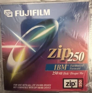 Fujifilm Zip 250 mb Disk IBM Formatted Genuine ~ NEW SEALED - Picture 1 of 2