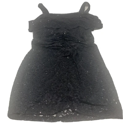 Vestido negro para mujer R&M Richards talla grande 18W forrado con detalles de lentejuelas Foto 1 de 4