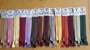 YKK Reißverschluss Kunststoffspirale viele Farben 30 - 60 cm Länge Teil 1 - Bild 1 von 26