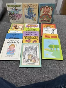Vintage I Can Read Buch Set Hardcover Affe Fisch Dinosaurier Tiere Haus Schule - Bild 1 von 5