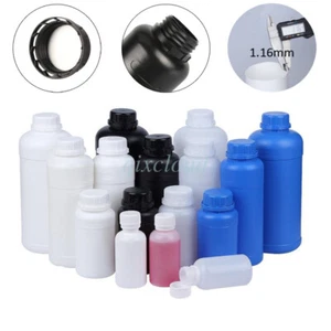Lot 100ml 250ml 300ml 500ml Round HDPE Bottles Lab Plastic Liquid Reagent-Bottle - Picture 1 of 16