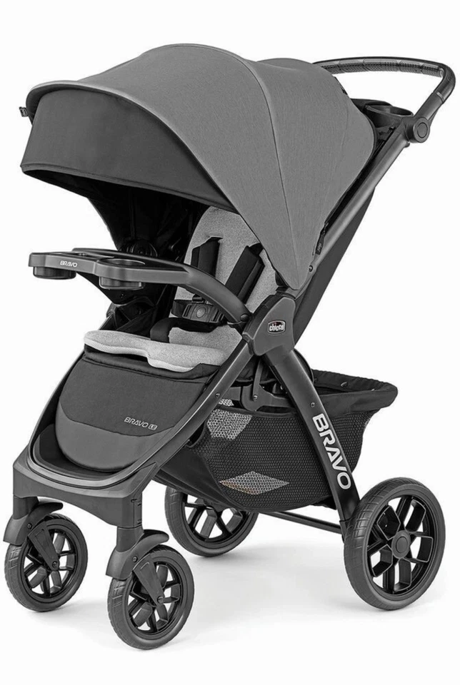 NIB Chicco Bravo LE ClearTex Quick-Fold Stroller Pewter Gray Color - Image 1 of 4