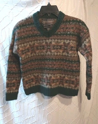 Suéter largo vintage Abercrombie & Fitch para mujer talla S 100 % lana cuello en V  Foto 1 de 4