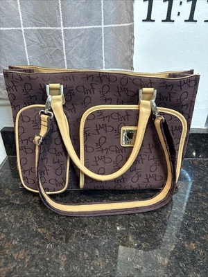Diane Von Furstenberg Dark Purple Monogram Travel/Tote/ Laptop /Weekend Bag 💜 - Image 1 of 4