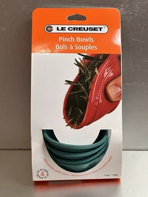 Juego de (4) cuencos de silicona Le Creuset de 1/4 taza 60 ml azul nuevo en paquete Foto 1 de 4