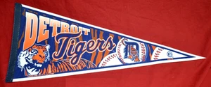 Detroit Tigers - MLB Béisbol 30" x 12" Banderín * EXCELENTE ESTADO * 1998 - Imagen 1 de 6