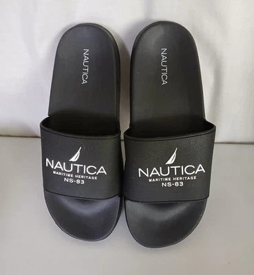 Sandalias Nautica Slide negras para mujer talla 9 Hombre Talla 7,5 Excelente Foto 1 de 3