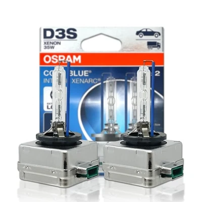 D3S Osram Cool Blue Intense Next Gen HID Xenon Headlight Bulbs 6K 66340CBN-2HB - Image 1 of 4