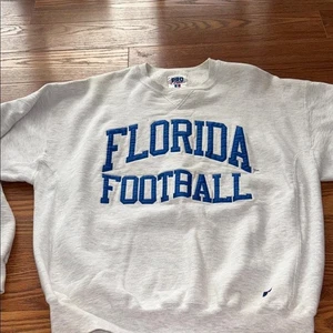 Felpa girocollo vintage professionale cotone Russell anni 90 made USA FL calcio taglia XL - Foto 1 di 8