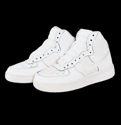 Nike Air Force 1 One High GS  Triple White 653998-100 7Y Youth Women's 8.5 - Image 1 of 4