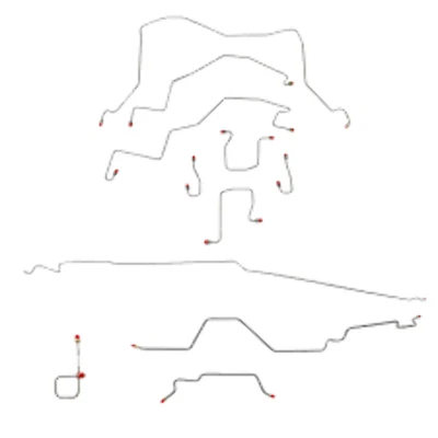 Kit de línea de freno para Dodge Ram 2500 1998-2001 4x4 plataforma corta cabina extendida RWABS-CBK0048SS Foto 1 de 4