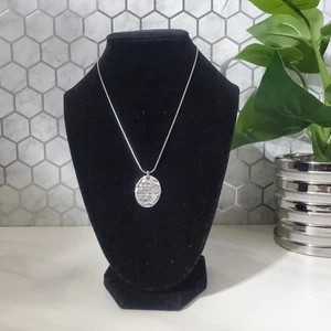 Vintage Brighton For Thine Is The Kingdom Pendant Silver Plated Necklace - Picture 1 of 10