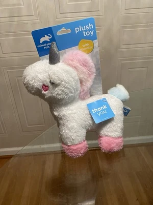 Animal Planet Increíble Peluche Multicolor Unicornio Perro Juguete Con Chirrido NUEVO 10” Foto 1 de 4