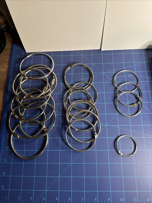 Llavero anillo libro recortes metal anillos encuadernadores hojas sueltas surtidos 23 un. Foto 1 de 4