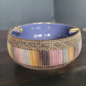 MCM 60’s Bitossi Ashtray Aldo Londi Gold black pink brown Mid Century Brutalist - Picture 1 of 22