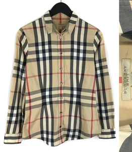 Women's Burberry Brit Shirt Beige Nova Check Long Sleeve Tartan Shirt Size XS - Picture 1 of 15