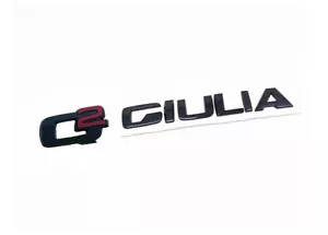 2 piezas negro brillante Alfa Romeo Q2 + Giulia insignia emblema pegatinas alas puerta trasera - Imagen 1 de 8