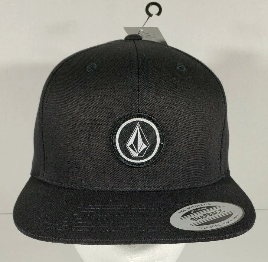 Volcom Men's Quarter Snapback Hat Black Clothing Apparel Snowboarding OSFM