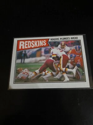 Redskins 'Rogers Plunges Ahead' Team Card 1987 Topps NM-MT 63 - Image 1 of 2