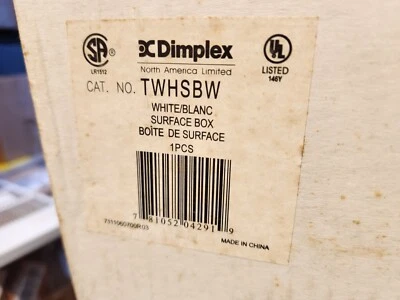 Dimplex TWHSBW White Surface Mount Box For RDH Series Wall Insert Fan Heater - Image 1 of 4