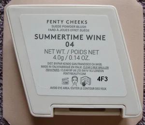 NIB FENTY BEAUTY Fenty Cheeks Suede Powder Blush, Summertime Wine 04 Full Size - Picture 1 of 12