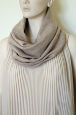 MAX MARA, Wool & Cashmere Circle Scarf in Beige 