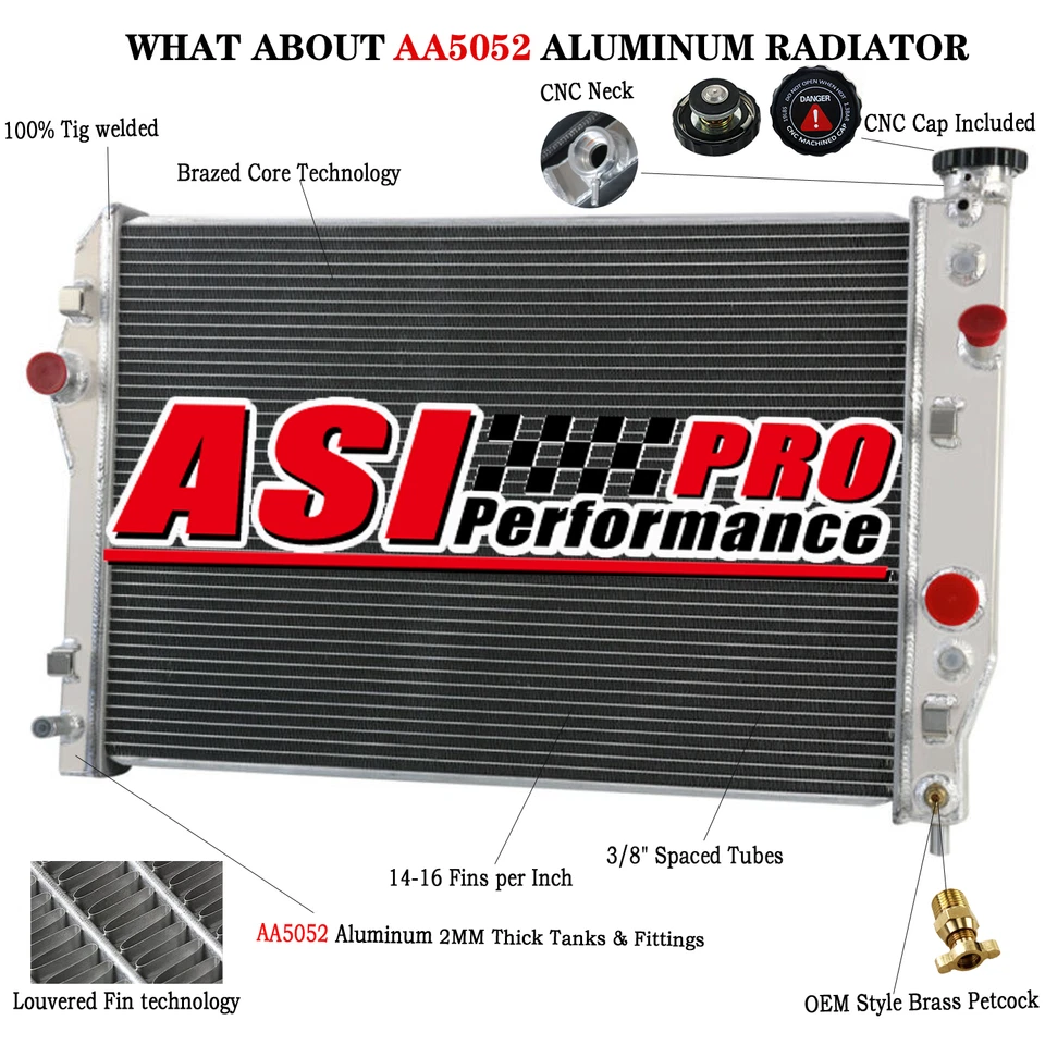 4 Row Radiator fit 93-2002,95 Chevy Camaro Z28/Pontiac Firebird Trans 5.7L V8 AT Foto 1 de 4