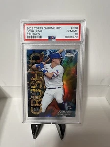 2023 Topps Chrome Update Josh Jung Crushed Rookie PSA 10 Texas Rangers  - Picture 1 of 6