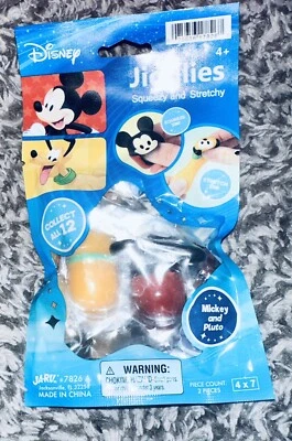 Nuevo en Paquete Disney Jigglies Coleccionables Paquete de Dos: Mickey y Plutón Foto 1 de 4