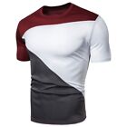 Slim Fit Muscle T Shirts For Men Gym Sports Fitness Workout Tops Short Sleeve