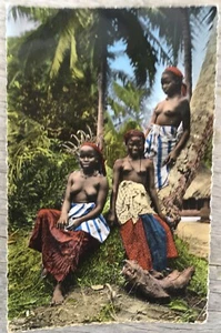 1940’s Classic nude woman pinup girls African Native Model photo RPPC Post Card - Picture 1 of 2