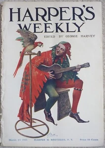 1913 Harper s Weekly Journal Magazine March 29, China, Art, Circus, Shipbuilding - Picture 1 of 9