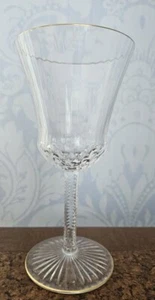 SAINT LOUIS CRYSTAL APOLLO GOLD WATER GOBLETS  -    7 1/2 inches tall - Picture 1 of 5