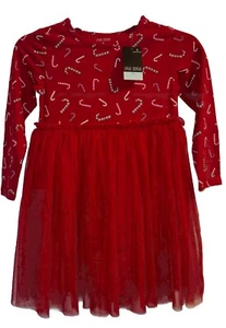 Okie Dokie Size 6 Red Candy Cane  Christmas Dress - Picture 1 of 4