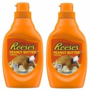 902097 2 x 198g BOTTLE REESES PEANUT BUTTER FLAVOURED TOPPING SYRUP - Picture 1 of 2