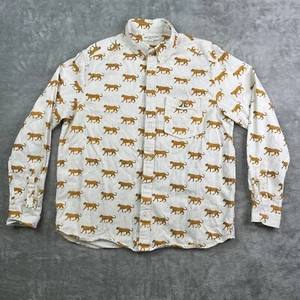 Emerson Fry Gigi Organic Ryan Shirt India Collection Size Medium Cheetah Leopard - Picture 1 of 9