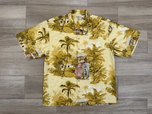 Tommy Bahama Men's Silk Button Shirt XL All Over Print Island Girl Elephant EUC - Picture 1 of 10