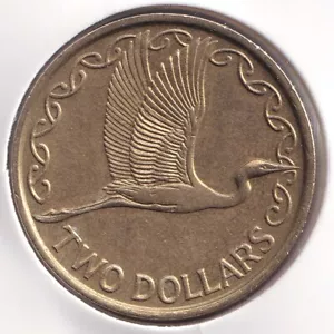 New Zealand 1990 Two Dollar $2 Elizabeth II - Circulated - Picture 1 of 3