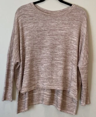 Suéter para mujer Context Lord And Taylor’s con frente corto jaspeado Lt marrón pulóver Foto 1 de 4