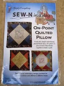 DVD almohada acolchada Sew- N in a Day On Point nueva - Imagen 1 de 2