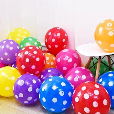 Globos de lunares de 12" estampados irregulares de látex para fiestas globos lisos decoración Reino Unido Foto 1 de 4
