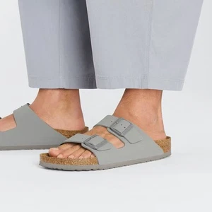 BIRKENSTOCK ARIZONA STONE COIN SANDALES GRIS LARGEUR ETROITE - Imagen 1 de 4