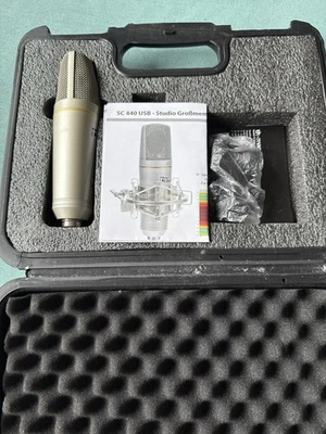 Mikrofon T-Bone Sc 440 USB Kondensator Mikrofon Set mit Popschutz und Stativ - Bild 1 von 4