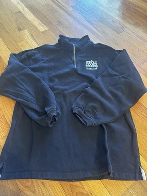 Port Authority Whole Foods Greenwich CT 刺绣拉链运动衫 M 男式 — 第 1/4 张图片