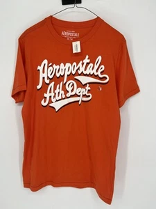 NWT 2011 Men's Aeropostale Ath Dept Orange Short-Sleeve T-Shirt M Vintage - Picture 1 of 5