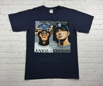 Jay-Z Eminem 2010 Home and Home Tour Shirt Adult Medium New York Yankees Stadium - Image 1 of 4