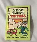Tatouages ​​temporaires de dragons chinois Bruce Lafontaine NEUF 6 modèles 1996 coffre-fort