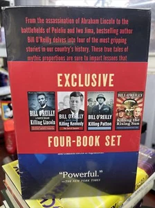 BILL O'REILLY 4 BOOK SET - KILLING SERIES - LINCOLN, KENNEDY, PATTON, RISING SUN - Picture 1 of 2
